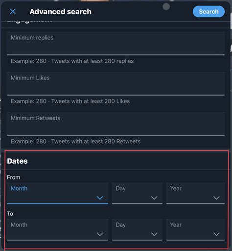 see tweets by date|find tweets from certain dates.